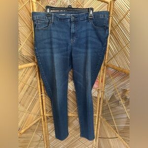 Old Navy Blue Super Skinny Mid Rise Jeans